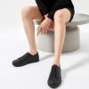 imageWomens Slip on Shoes PU Leather Slip on Sneaker Fashion White Tennis Shoes Low Top Black Casual ShoesFull Black