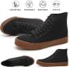 imagehash bubbie Unisex Canvas High top Sneakers Womens Classic Fashion High Tops Canvas Shoes Casual Tennis Shoes for MenBlack Brown
