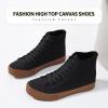 imagehash bubbie Unisex Canvas High top Sneakers Womens Classic Fashion High Tops Canvas Shoes Casual Tennis Shoes for MenBlack Brown