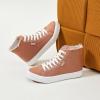 imagehash bubbie Unisex Canvas High top Sneakers Womens Classic Fashion High Tops Canvas Shoes Casual Tennis Shoes for MenBrown