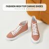 imagehash bubbie Unisex Canvas High top Sneakers Womens Classic Fashion High Tops Canvas Shoes Casual Tennis Shoes for MenBrown