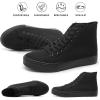 imagehash bubbie Unisex Canvas High top Sneakers Womens Classic Fashion High Tops Canvas Shoes Casual Tennis Shoes for MenFull Black