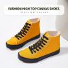 imagehash bubbie Unisex Canvas High top Sneakers Womens Classic Fashion High Tops Canvas Shoes Casual Tennis Shoes for MenOrange Yellow