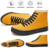 imagehash bubbie Unisex Canvas High top Sneakers Womens Classic Fashion High Tops Canvas Shoes Casual Tennis Shoes for MenOrange Yellow