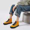 imagehash bubbie Unisex Canvas High top Sneakers Womens Classic Fashion High Tops Canvas Shoes Casual Tennis Shoes for MenOrange Yellow