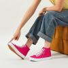 imagehash bubbie Unisex Canvas High top Sneakers Womens Classic Fashion High Tops Canvas Shoes Casual Tennis Shoes for MenPink