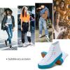 imagehash bubbie Unisex Canvas High top Sneakers Womens Classic Fashion High Tops Canvas Shoes Casual Tennis Shoes for MenWhite Blue