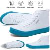 imagehash bubbie Unisex Canvas High top Sneakers Womens Classic Fashion High Tops Canvas Shoes Casual Tennis Shoes for MenWhite Blue