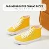 imagehash bubbie Unisex Canvas High top Sneakers Womens Classic Fashion High Tops Canvas Shoes Casual Tennis Shoes for MenYellow