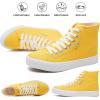 imagehash bubbie Unisex Canvas High top Sneakers Womens Classic Fashion High Tops Canvas Shoes Casual Tennis Shoes for MenYellow