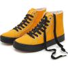 imagehash bubbie Unisex Canvas High top Sneakers Womens Classic Fashion High Tops Canvas Shoes Casual Tennis Shoes for MenOrange Yellow