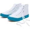 imagehash bubbie Unisex Canvas High top Sneakers Womens Classic Fashion High Tops Canvas Shoes Casual Tennis Shoes for MenWhite Blue