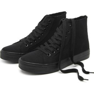 imagehash bubbie Unisex Canvas High top Sneakers Womens Classic Fashion High Tops Canvas Shoes Casual Tennis Shoes for MenFull Black
