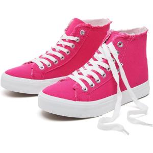 imagehash bubbie Unisex Canvas High top Sneakers Womens Classic Fashion High Tops Canvas Shoes Casual Tennis Shoes for MenPink