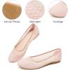imagehash bubbie Womens Flats Shoes Ballet Flats Womens Knit Mesh Washable Dress Shoes Comfortable Slip on Loafers for Women Breathable Business Casual ShoesPink