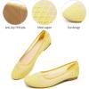 imagehash bubbie Womens Flats Shoes Ballet Flats Womens Knit Mesh Washable Dress Shoes Comfortable Slip on Loafers for Women Breathable Business Casual ShoesYellow