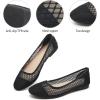 imagehash bubbie Womens Flats Shoes Ballet Flats Womens Knit Mesh Washable Dress Shoes Comfortable Slip on Loafers for Women Breathable Business Casual ShoesBlack