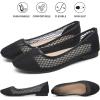 imagehash bubbie Womens Flats Shoes Ballet Flats Womens Knit Mesh Washable Dress Shoes Comfortable Slip on Loafers for Women Breathable Business Casual ShoesBlack