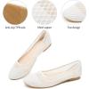 imagehash bubbie Womens Flats Shoes Ballet Flats Womens Knit Mesh Washable Dress Shoes Comfortable Slip on Loafers for Women Breathable Business Casual ShoesWhite