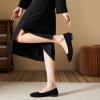 imagehash bubbie Womens Flats Shoes Ballet Flats Womens Round Toe Memory Foam Comfortable Dress Shoes Faux Suede Slip on Loafers for WomenBlack