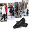 imagehash bubbie Womens Flats Shoes Ballet Flats Womens Round Toe Memory Foam Comfortable Dress Shoes Faux Suede Slip on Loafers for WomenBlack