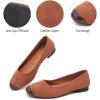 imagehash bubbie Womens Flats Shoes Ballet Flats Womens Round Toe Memory Foam Comfortable Dress Shoes Faux Suede Slip on Loafers for WomenBrown