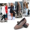 imagehash bubbie Womens Flats Shoes Ballet Flats Womens Round Toe Memory Foam Comfortable Dress Shoes Faux Suede Slip on Loafers for WomenCoffee Grey
