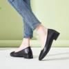 imagehash bubbie Womens Loafers Slip on Shoes Chunky Low Block Heels Closed Toe Pumps Shoes Office Shoes Ladies Elegant Wedding Dress ShoesBlack