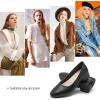imagehash bubbie Womens Loafers Slip on Shoes Chunky Low Block Heels Closed Toe Pumps Shoes Office Shoes Ladies Elegant Wedding Dress ShoesBlack