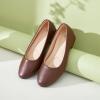 imagehash bubbie Womens Loafers Slip on Shoes Chunky Low Block Heels Closed Toe Pumps Shoes Office Shoes Ladies Elegant Wedding Dress ShoesBrown
