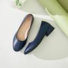 imagehash bubbie Womens Loafers Slip on Shoes Chunky Low Block Heels Closed Toe Pumps Shoes Office Shoes Ladies Elegant Wedding Dress ShoesNavy