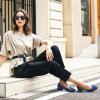 imagehash bubbie Womens Loafers Slip on Shoes Chunky Low Block Heels Closed Toe Pumps Shoes Office Shoes Ladies Elegant Wedding Dress ShoesNavy