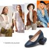 imagehash bubbie Womens Loafers Slip on Shoes Chunky Low Block Heels Closed Toe Pumps Shoes Office Shoes Ladies Elegant Wedding Dress ShoesNavy