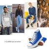 imagehash bubbie Unisex Fashion High top Sneakers Womens Classic High Tops Canvas Shoes Casual Tennis Shoes for MenDark Blue