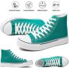 imagehash bubbie Unisex Fashion High top Sneakers Womens Classic High Tops Canvas Shoes Casual Tennis Shoes for MenDark Green