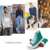 imagehash bubbie Unisex Fashion High top Sneakers Womens Classic High Tops Canvas Shoes Casual Tennis Shoes for MenDark Green