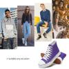 imagehash bubbie Unisex Fashion High top Sneakers Womens Classic High Tops Canvas Shoes Casual Tennis Shoes for MenDark Purple