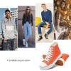 imagehash bubbie Unisex Fashion High top Sneakers Womens Classic High Tops Canvas Shoes Casual Tennis Shoes for MenOrange