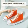 imagehash bubbie Unisex Fashion High top Sneakers Womens Classic High Tops Canvas Shoes Casual Tennis Shoes for MenOrange