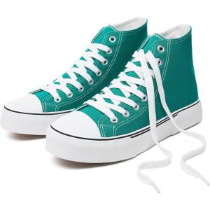 imagehash bubbie Unisex Fashion High top Sneakers Womens Classic High Tops Canvas Shoes Casual Tennis Shoes for MenDark Green