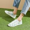 imageTUOPIN Womens Low Top Tennis Shoes Black Synthetic Leather ShoesClassic LaceUp Denim Canvas Sneakers for Casual WalkingGreen