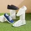 imageTUOPIN Womens Low Top Tennis Shoes Black Synthetic Leather ShoesClassic LaceUp Denim Canvas Sneakers for Casual WalkingNavy