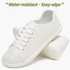imageTUOPIN Womens Low Top Tennis Shoes Black Synthetic Leather ShoesClassic LaceUp Denim Canvas Sneakers for Casual WalkingWhite