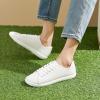 imageTUOPIN Womens Low Top Tennis Shoes Black Synthetic Leather ShoesClassic LaceUp Denim Canvas Sneakers for Casual WalkingWhite