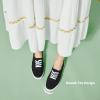 imageTUOPIN Womens White Canvas Sneakers Low Top Laceup Canvas Shoes Lightweight Casual Tennis ShoesBlack