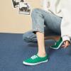 imageTUOPIN Womens White Canvas Sneakers Low Top Laceup Canvas Shoes Lightweight Casual Tennis ShoesGreen
