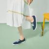 imageTUOPIN Womens White Canvas Sneakers Low Top Laceup Canvas Shoes Lightweight Casual Tennis ShoesNavy