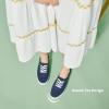 imageTUOPIN Womens White Canvas Sneakers Low Top Laceup Canvas Shoes Lightweight Casual Tennis ShoesNavy