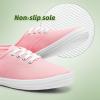 imageTUOPIN Womens White Canvas Sneakers Low Top Laceup Canvas Shoes Lightweight Casual Tennis ShoesPink
