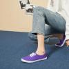 imageTUOPIN Womens White Canvas Sneakers Low Top Laceup Canvas Shoes Lightweight Casual Tennis ShoesPurple